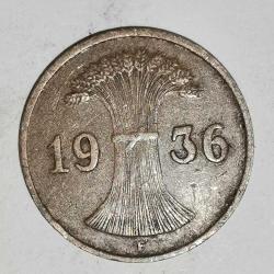 ALMANYA 1936 F      1  PFENNIG