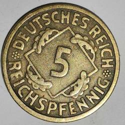 ALMANYA  1925 A    5 PFENNIG