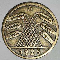 ALMANYA  1925 A    5 PFENNIG