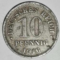 ALMANYA  1916     10  PFENNIG