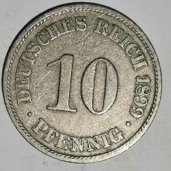 ALMANYA  1899 A      10  PFENNIG