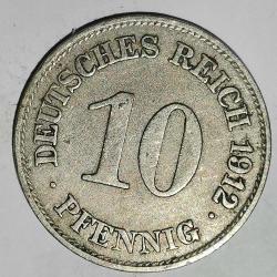 ALMANYA  1912 E      10  PFENNIG
