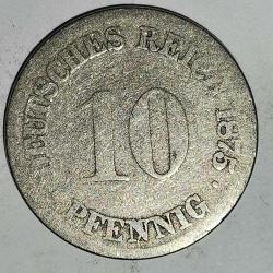 ALMANYA  1875 E      10  PFENNIG