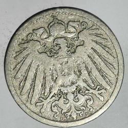 ALMANYA  1891 D        10  PFENNIG