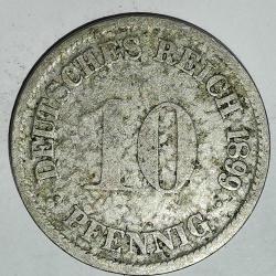 ALMANYA  1899 D        10  PFENNIG