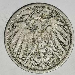 ALMANYA  1899 D        10  PFENNIG