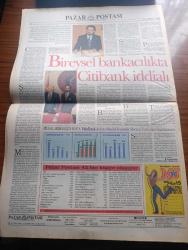 Pazar Postası Gazetesi - Turkish Newspaper - 10 Şubat 1996 - Sayı 112 - siyasette zor günler yazan Cengiz Kuşçuoğlu - Arkaik toplum ilkeleri ile modern toplum arayışı yazan Canan Barlas - biraz sosyoloji yazan Murat Belge - Adalet kimin işi yazan Mehmet Ali Kılıçbay - enflasyon tehdidi yazan Aydın Ayaydın - Refah Partisi ve iktidar sorunu yazan Taha Akyol - şiddet dalkavukluğu ya da terörizm haberciliği yazan Doğu Ergil - Avrupa'da Top 10 Albüm - İpana'dan süt dişlerine özel macun ve fırça - milletlerin yeni zenginliği insan yazan Şeref Oğuz - Cimri Brad Pitt - Demirel tarafsız mı yazan Cengiz Kuşçuoğlu ve Mete Belovacıklı - Ali Bulaç ve BBP - Refah Partisinin iftarı - İtalya'da bizim gibi yazan Sami Kohen - İran'a kadın cumhurbaşkanı - Irak'ta soğuk soykırım yazan Dinçer Güner - Sefiller yazan Ahmet Mithat - uluslararası 4. Boyut çevre belgeseli - CIA raporu ve halkın tüketim kalıbı - 1995 Venedik Film festivali altın Aslan ödülünü alan Cyclo vizyona giriyor - Sherazam Mazari Citibank