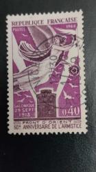 1968 YILI FRANSA Selanik Cephesinde Ateşkesin 50. Yıldönümü TAM SERİ   DAMGALI ŞARNİYERSİZ