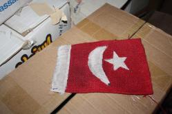 DEPODAN KOLLEKSİYON VİNTAGE KOLEKSİYONLUK ASKER GÖĞÜS BAYRAĞI ARKASI TUĞRA MÜHÜRLÜ