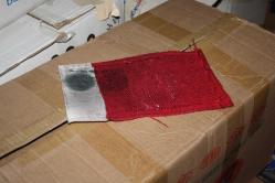 DEPODAN KOLLEKSİYON VİNTAGE KOLEKSİYONLUK ASKER GÖĞÜS BAYRAĞI ARKASI TUĞRA MÜHÜRLÜ