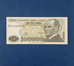 7. EMİSYON 10 TÜRK LİRASI D01 338677 (SERİ BAŞI) - ÇİL