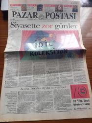 Pazar Postası Gazetesi - Turkish Newspaper - 10 Şubat 1996 - Sayı 112 - siyasette zor günler yazan Cengiz Kuşçuoğlu - Arkaik toplum ilkeleri ile modern toplum arayışı yazan Canan Barlas - biraz sosyoloji yazan Murat Belge - Adalet kimin işi yazan Mehmet Ali Kılıçbay - enflasyon tehdidi yazan Aydın Ayaydın - Refah Partisi ve iktidar sorunu yazan Taha Akyol - şiddet dalkavukluğu ya da terörizm haberciliği yazan Doğu Ergil - Avrupa'da Top 10 Albüm - İpana'dan süt dişlerine özel macun ve fırça - milletlerin yeni zenginliği insan yazan Şeref Oğuz - Cimri Brad Pitt - Demirel tarafsız mı yazan Cengiz Kuşçuoğlu ve Mete Belovacıklı - Ali Bulaç ve BBP - Refah Partisinin iftarı - İtalya'da bizim gibi yazan Sami Kohen - İran'a kadın cumhurbaşkanı - Irak'ta soğuk soykırım yazan Dinçer Güner - Sefiller yazan Ahmet Mithat - uluslararası 4. Boyut çevre belgeseli - CIA raporu ve halkın tüketim kalıbı - 1995 Venedik Film festivali altın Aslan ödülünü alan Cyclo vizyona giriyor - Sherazam Mazari Citibank