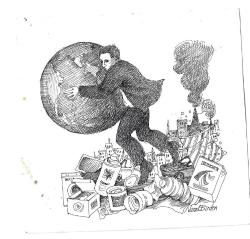 Nural Birden Karikatür Çizim (16 x 16 cm)