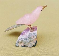 Doğal taştan minik kuş