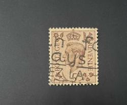 İngiltere Pulu - England Stamp - Postadan Geçmiş Pul Filateli - DAMGALI - KRAL VI. GEORGE TEMALI PUL , 5 PARA - YABANCI PULLAR -NOSTALJİK DOĞUM GÜNÜ HEDİYESİ