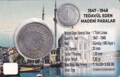Koleksiyon Ürünü 1947 Gümüş 1 Lira ÇÇT Özel Kapamasında