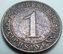 LOT.8 » Almanya 1934 1 Reichspfennig Erken Dönem Bakır Baskı