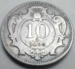 LOT.4 » Avusturya 1895 10 Heller İmparatorluk Armalı Erken Dönem Bakır-Nikel