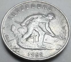 Lüksemburg 1952 1 Frank Büyük Düşes Charlotte Portreli Cupro-Nikel