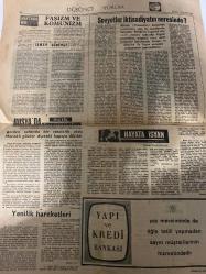 DÜNYA GAZETESİ - DOĞUM GÜNÜ HEDİYESİ (TURKISH NEWSPAPPER) - 10 HAZİRAN 1966 - SADECE TEK YAPRAKTIR -Fatih Rıfkı Atay-Sunay-Bozbeyli-Bedii FAİK-Genco Erkal-İsmet Giritli-Mehmet Arif Demirer-Miray Tekkioğlu-Numan Özdemir-Senato ve Meclis bugün toplanıyor-İktidar seçim tasarısını geri bırakıyor-Bozbeyli parti temsilcileriyle görüşerek Meclisi işler hale getirecek-Sunay medeni dünyaya uymayı tavsiye etti-Cumhurbaşkanı Ankara’ya döndü-A.P. büyük Kongresi hazırlıkları başladı-Türk Yunan Dışbakanları dün görüşmeye başladılar-C.H.P. silkınmelidir-Mese sopası davası bitti-İngilizler Rusya’da bir oto fabrikası kuracak-Faşizm ve Komünizm-Sovyetler iktisadiyatın neresinde-Rusya’da açık duruşmalar-Hayata isyan-Yenilik hareketleri