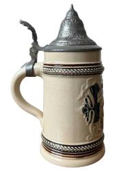 Zin Kapaklı Wohl bekomm's Alman Tankart Bira Bardağı