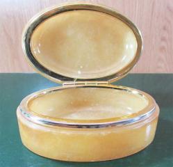 ViNTaGe ALABASTER-KAYMAK TAŞI DeKoRaTiF KUTU...