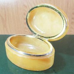 ViNTaGe ALABASTER-KAYMAK TAŞI DeKoRaTiF KUTU...