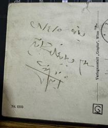 1928 yılı Osmanlıca yazılı Avusturya Viyanadan Ankaraya gönderilmiş postadan geçmiş siyah beyaz kartpostal
