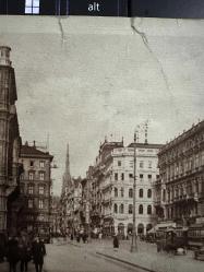 1928 yılı Osmanlıca yazılı Avusturya Viyanadan Ankaraya gönderilmiş postadan geçmiş siyah beyaz kartpostal