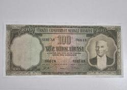 5 Emisyon  1Tertip 100 Türk Lirası ATATÜRK papyon,lu potre İlk Seri 100 TL