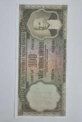 5 Emisyon  1Tertip 100 Türk Lirası ATATÜRK papyon,lu potre İlk Seri 100 TL