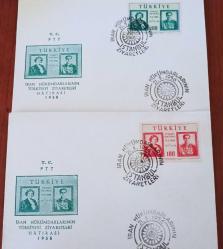 1956 İRAN HÜKÜMDARLARININ TÜRKİYE ZİYARETLERİ FDC