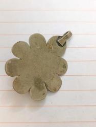 KL1----GÜMÜŞ RENGİ OTANTİK EL YAPIMI METAL KOLYE UCU