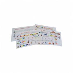 vintage ahşap gövdeli nota öğretici metalofon & 28 cm