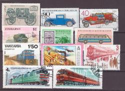 LOT.17 » Araçlar (Lokomotif ve Araba) Temalı Tematik Pul Lotu - YL22