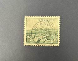 Türk Pulu - Turkish Stamp -Postadan Geçmiş Pul Filateli - İSTANBUL 1959 DAMGALI - KAYSERİ İLİ MANZARASI TEMALI PUL, 5 PARA - Türkiye Cumhuriyeti - NOSTALJİK DOĞUM GÜNÜ HEDİYESİ
