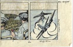 Yerli, Uçak Savaşı Karikatür Çizgi Roman Macera (Renk Paleti Ve Boyutlandırılmış Haliyle) F.M. Berkay (25 X 35cm)