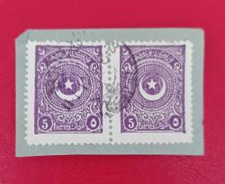 1923 Ayyıldız 5 kuruş per pullu fragman