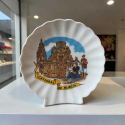 vintage'' Catedral De Murcia''hatıralık porselen mini tabak & 12 cm