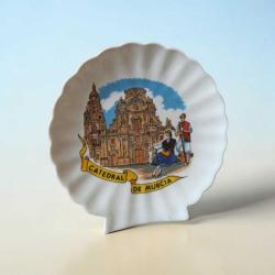 vintage'' Catedral De Murcia''hatıralık porselen mini tabak & 12 cm