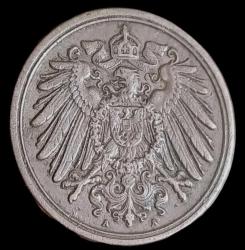 Almanya İmparatorluğu 1906 A 1 Pfennig bakır