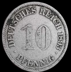 Almanya İmparatorluğu 1893 A 10 Pfennig
