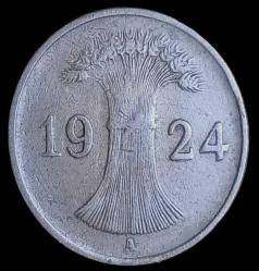 Almanya 1924 A 1 Pfennig