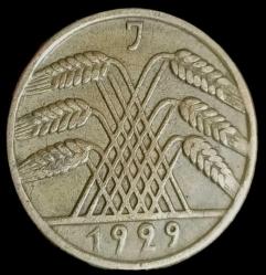Almanya 1929 J 10 Reichspfenig
