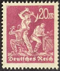 +++ ALMANYA REICH MADEN İŞÇİLERİ      1922    20M - DAMGASIZ