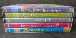 AEROBIC SERİSİ * AEROBIC GYM-DANCE * BEDEN İNCELTME TEKNİKLERİ * STEP * SIRT VE GÖĞÜS ŞEKİLLENDİRME * KARIN VE KALÇA İNCELTME * 5 DVD AMBALAJINDA