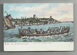 LOT.3 » OSMANLI DÖNEMİ İSTANBUL / ÜSKÜDAR'A GİDEN PAZAR KAYIĞI KARTPOSTALI...