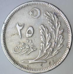 TÜRKİYE CUMHURİYETİ 25 KURUŞ 1928 HARF İNKILABI ÖNCESİ.