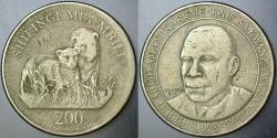 TANZANYA 200 ŞİLİN 1998.