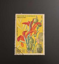 Ekvator Ginesi Pulu - Equatorial Guinea Stamp - Postadan Geçmiş Pul Filateli  - Damgalı - CANA SPECIOSA - TESBİH ÇİÇEĞİ TEMALI PUL , 0.10 PARA - YABANCI PULLAR - NOSTALJİK DOĞUM GÜNÜ HEDİYESİ
